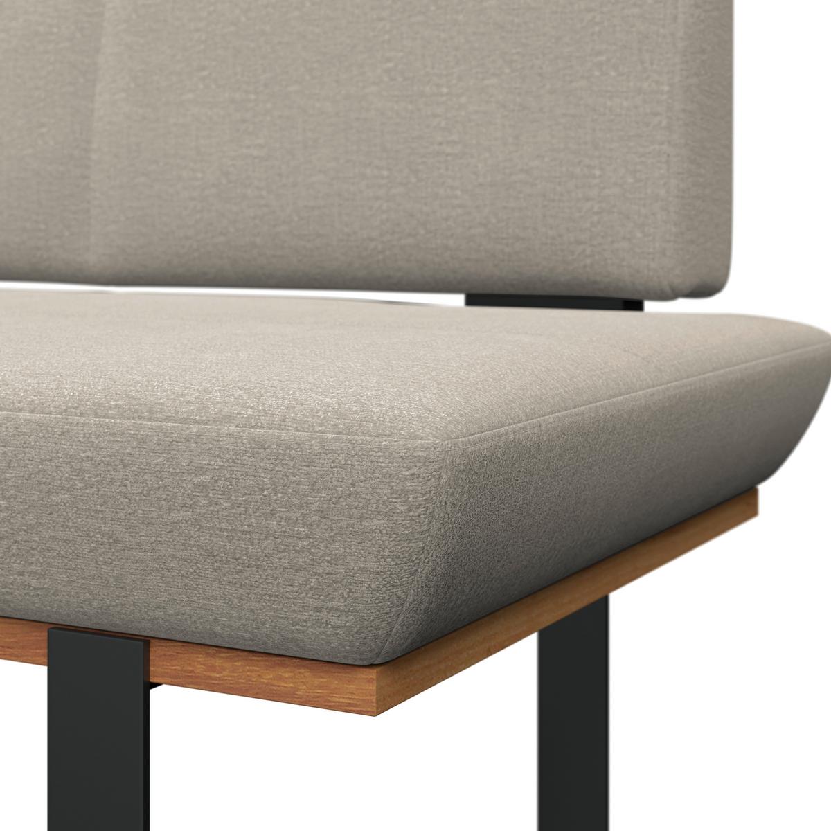 Eckbank Tristan Webstoff beige,S:175x245cm - Beige/Schwarz, MODERN, Holz/Textil (175/245cm) - James Wood