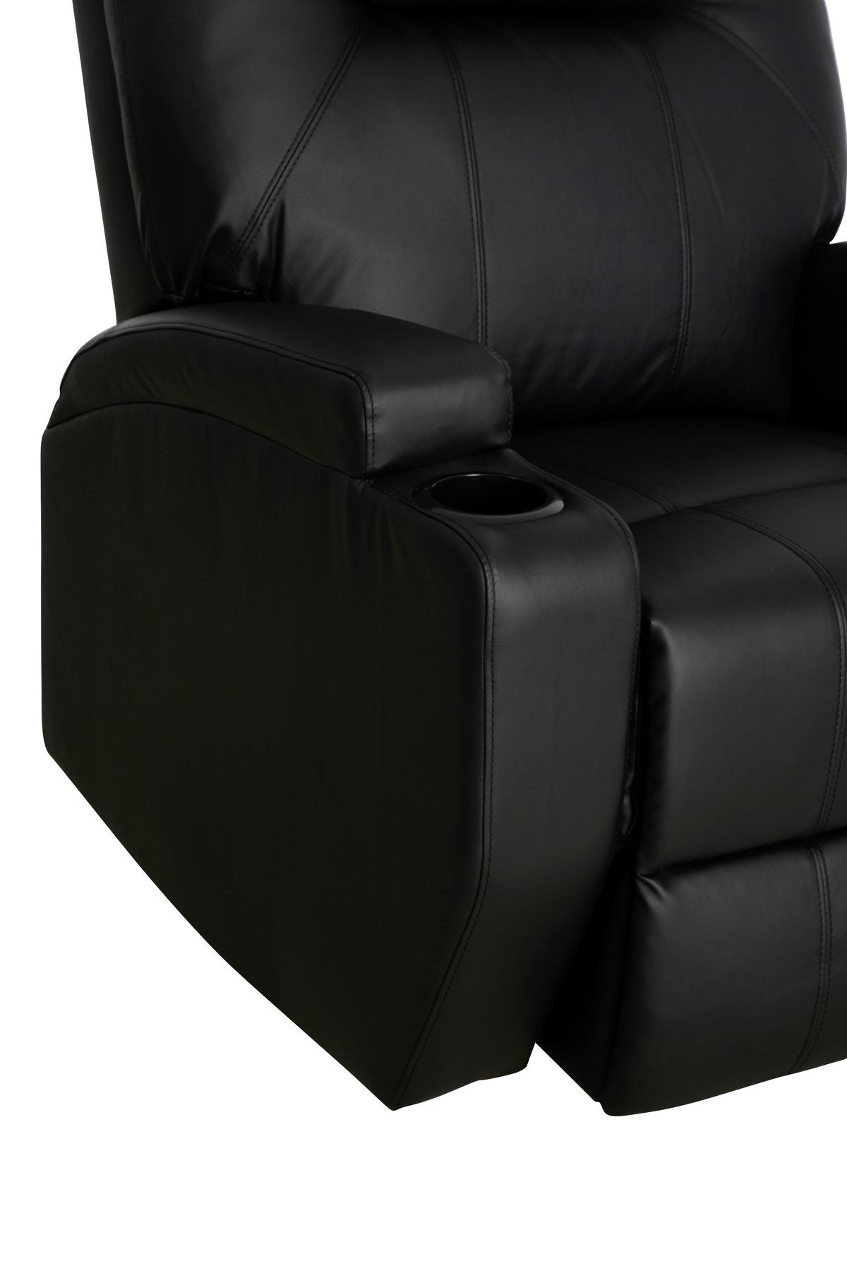 Massagesessel Bob - Schwarz, MODERN, Textil (86/110/96cm) - P & B