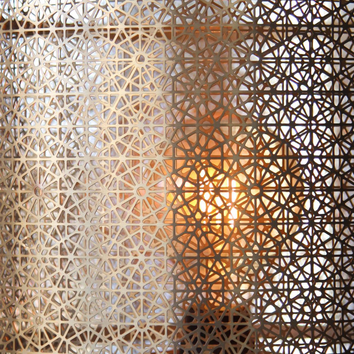 Stehlampe Hermine Messingfarben Gemustert - Messingfarben, LIFESTYLE, Metall (35/157cm) - By Rydéns