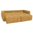 Schlafsofa Bali - Bernsteinfarben/Schwarz, MODERN, Holz/Textil (245/74-90/104cm) - Luca Bessoni