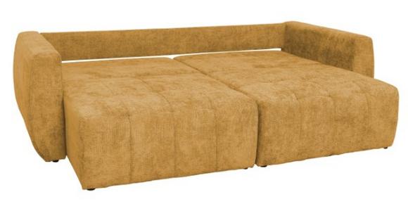 Schlafsofa Bali - Bernsteinfarben/Schwarz, MODERN, Holz/Textil (245/74-90/104cm) - Luca Bessoni