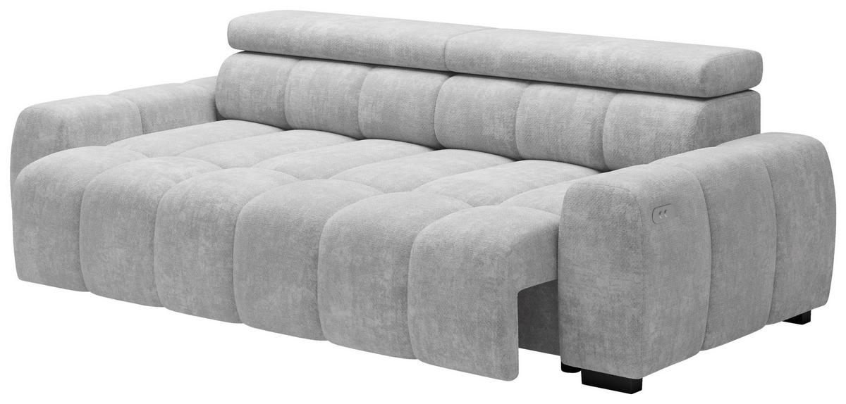 Bigsofa Bull Webstoff Greige, B: 248 Cm - Greige/Schwarz, Trend, Textil (248/77-97/108cm) - Luca Bessoni