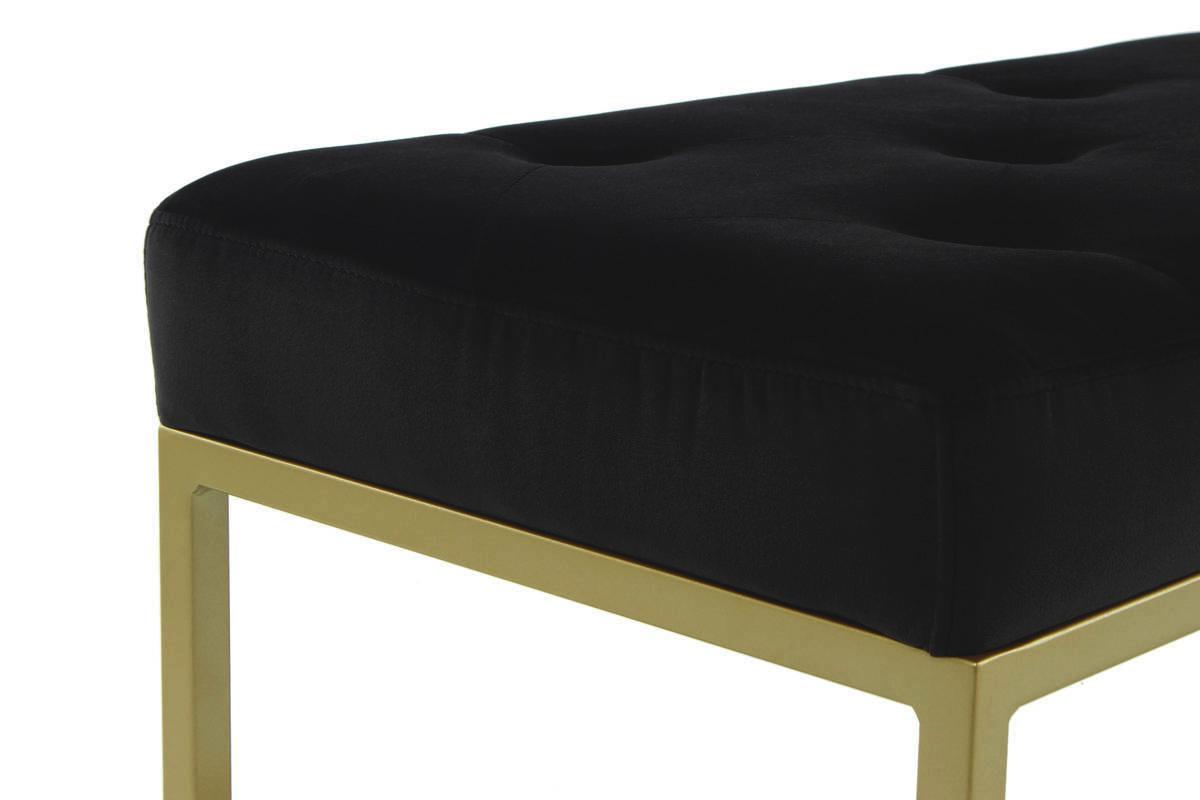 Sitzbank Garderobe Schwarz/Gold