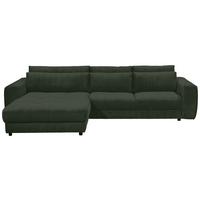Ecksofa Barura 2S. URC Dunkelgrün S: 194/333 cm - Dunkelgrün/Schwarz, KONVENTIONELL, Holzwerkstoff/Textil (194/333cm) - MID.YOU
