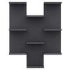 Wandregal Texas - Anthrazit, Design, Holzwerkstoff (58,8/74,1/21,4cm) - MID.YOU