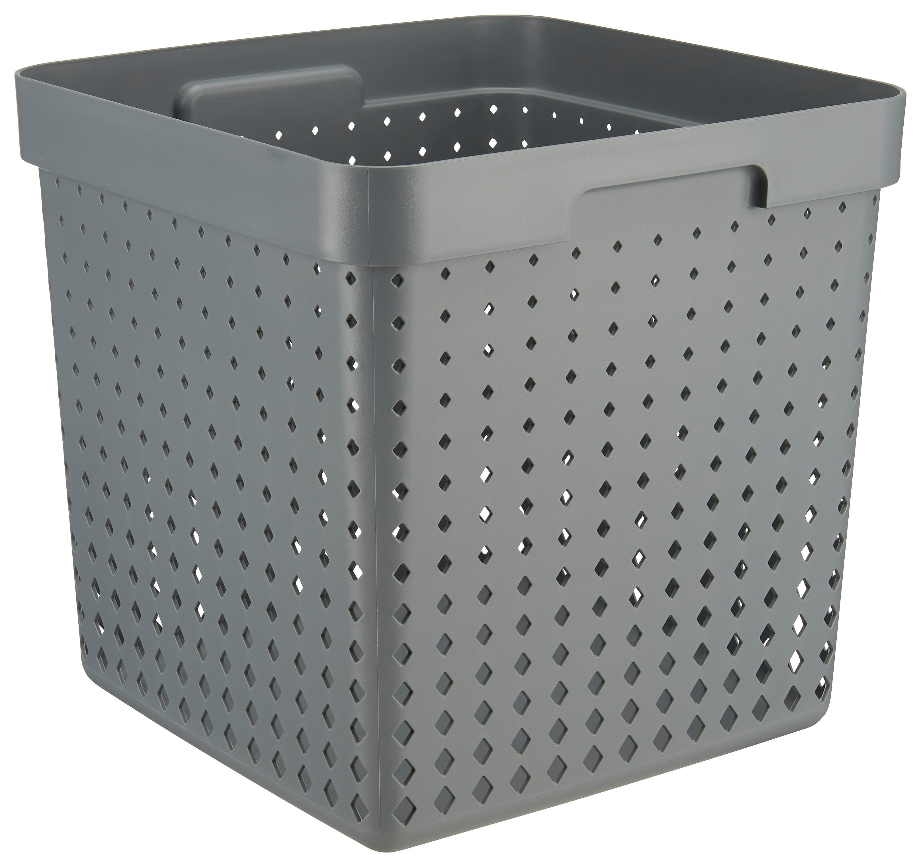 Koš Do Regálu Seoul - Xl - Ca. 20l - šedá, Konvenční, plast (29,6/29,6/29,6cm) - Premium Living
