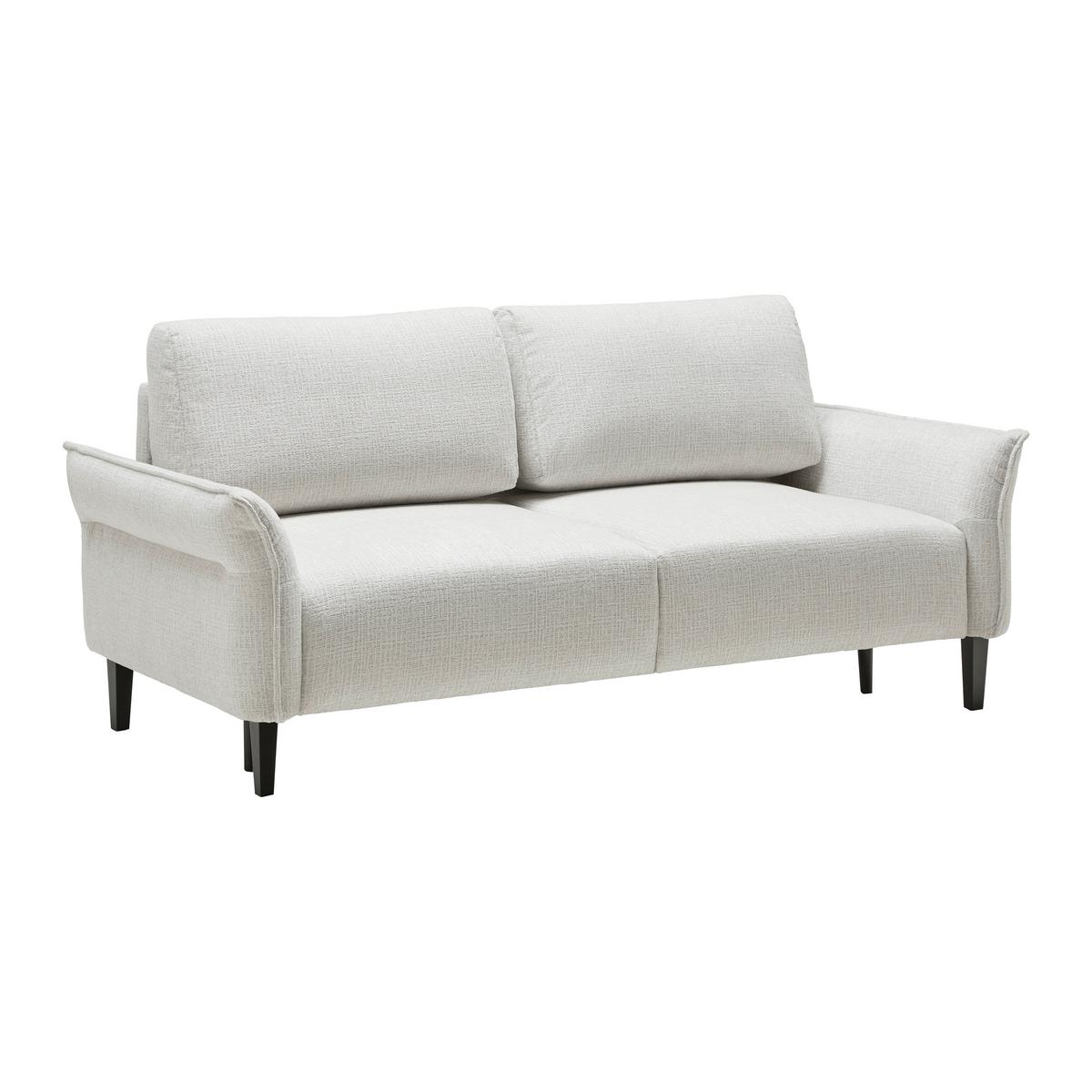 Třímístná pohovka CUSTOM, krémová - černá/krémová, Moderní, dřevo/textil (183/85/92cm) - Mömax