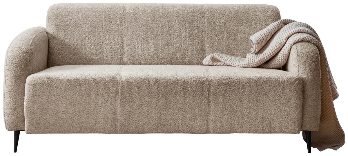 3-Sitzer-Sofa Marone Beige B: 180cm - Beige/Schwarz, MODERN, Textil (180/76/90cm) - Livetastic