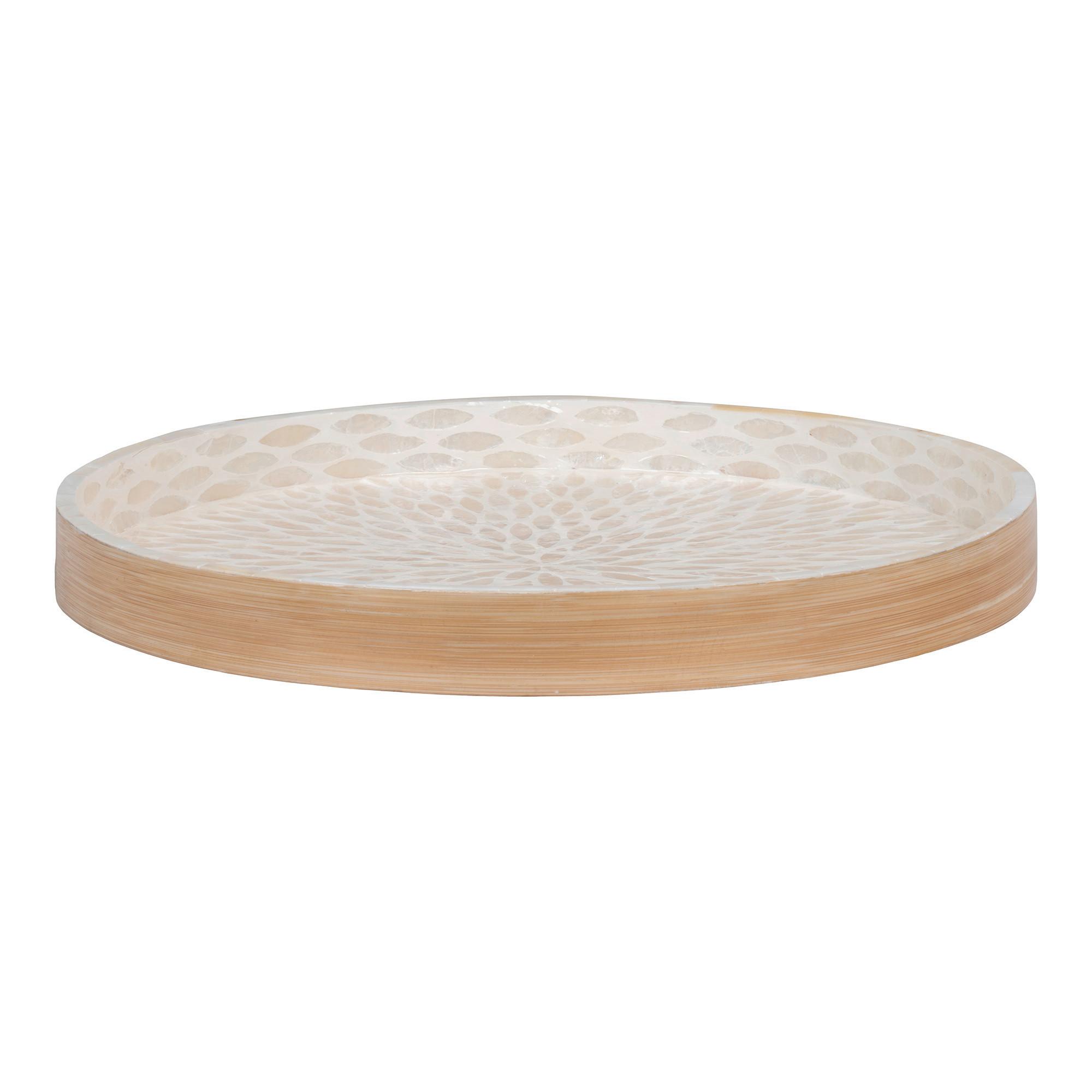 Serviertablett Tray Beige B: 40 cm