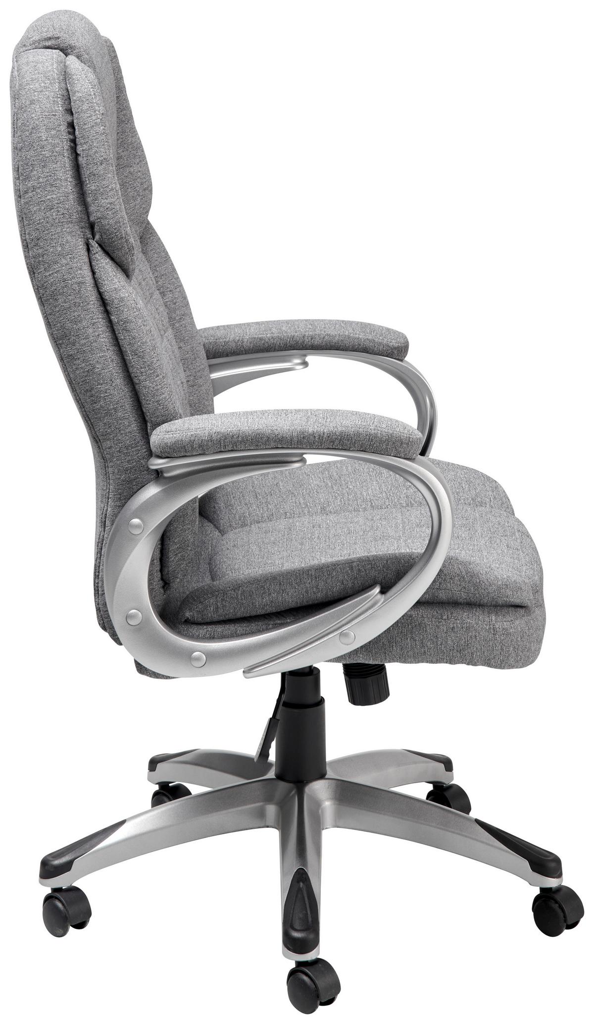 Drehstuhl Orleans - Silberfarben/Hellgrau, LIFESTYLE, Kunststoff/Textil (61/109-119/71cm) - MID.YOU