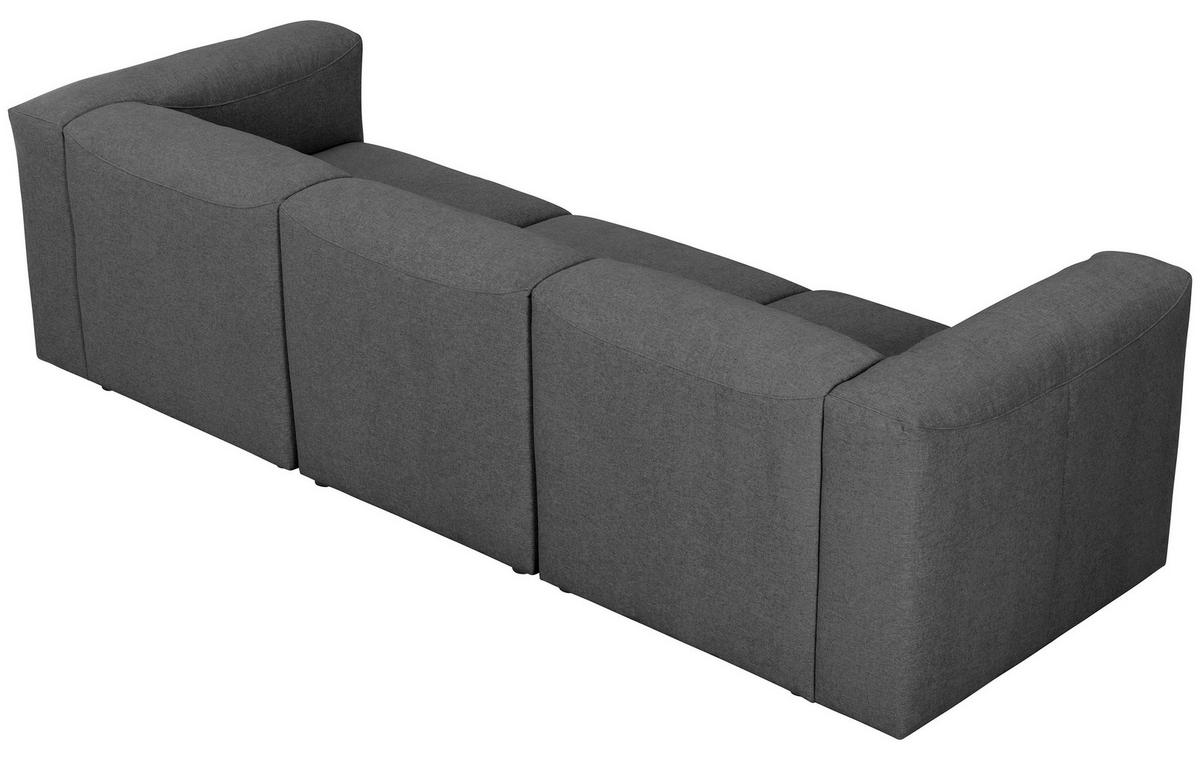 3-sitzer-sofa Lena Mit Armlehnen, Anthrazit - Anthrazit, Design, Textil (275/73/100cm) - Max Winzer