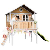 Spielhaus A030.041.11 - Braun/Weiß, KONVENTIONELL, Holz/Kunststoff (380/274/212cm) - Ambia Garden