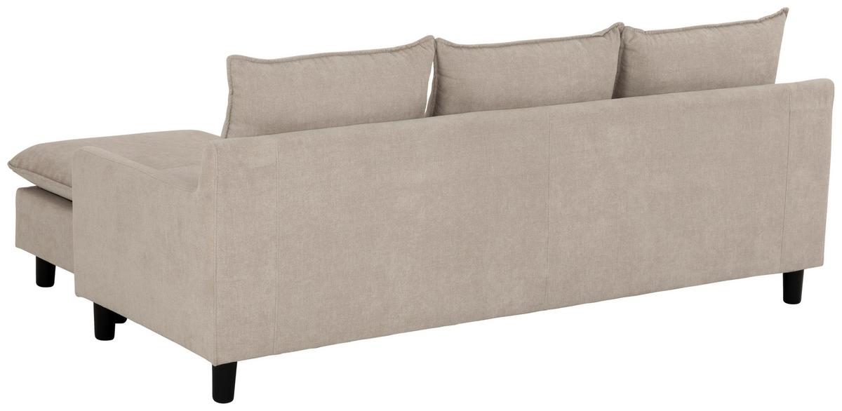 Ecksofa Milly - Beige/Schwarz, MODERN, Textil (207/138cm) - P & B