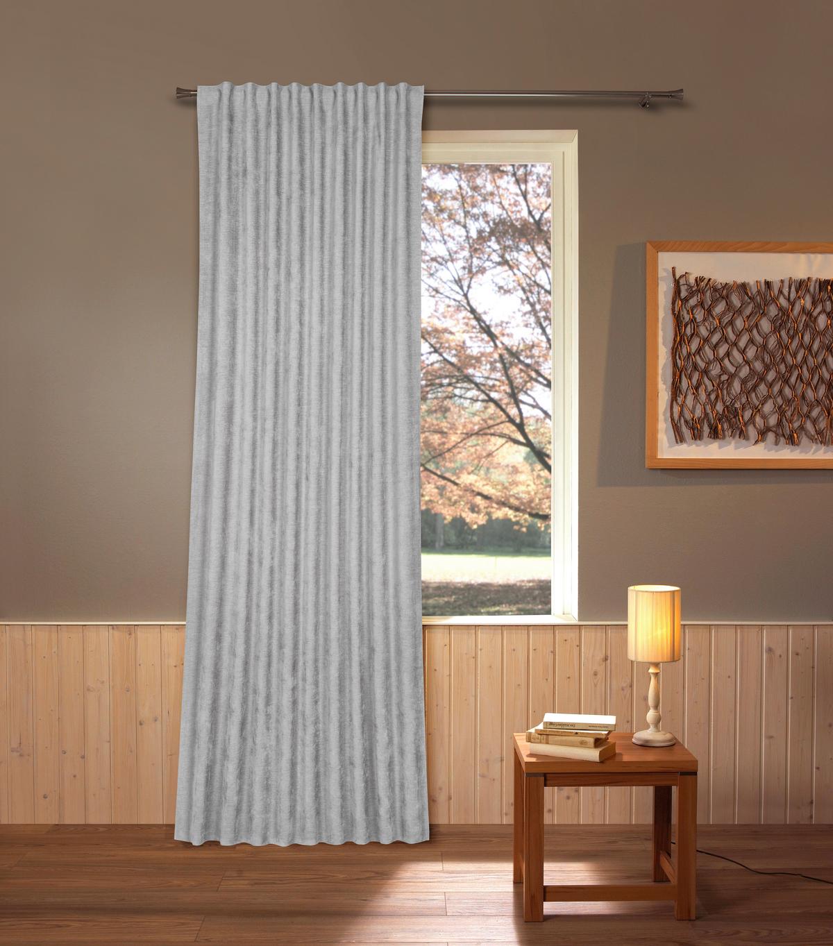 Sötétítőfüggöny Luisa Kb. 140/245cm - ezüstszínű, Romantik / Landhaus, textil (140/245cm) - James Wood