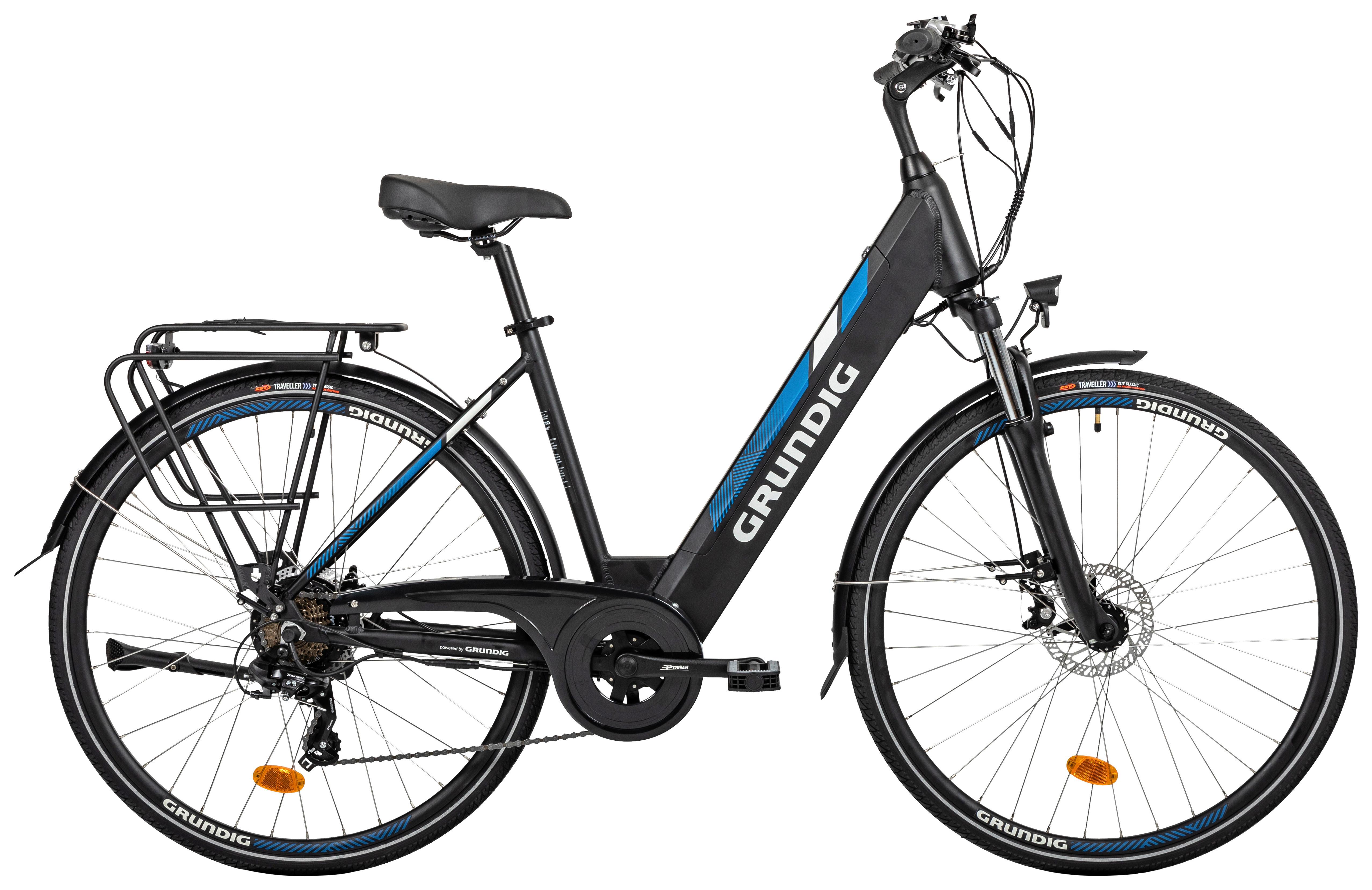 E-Bike City 110 km - Blau/Schwarz, KONVENTIONELL, Kunststoff/Metall (180,9/68/103cm)