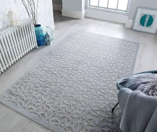 Outdoorteppich Argento Silberfarben B: 200 cm - Silberfarben, Basics, Textil (200/290cm)