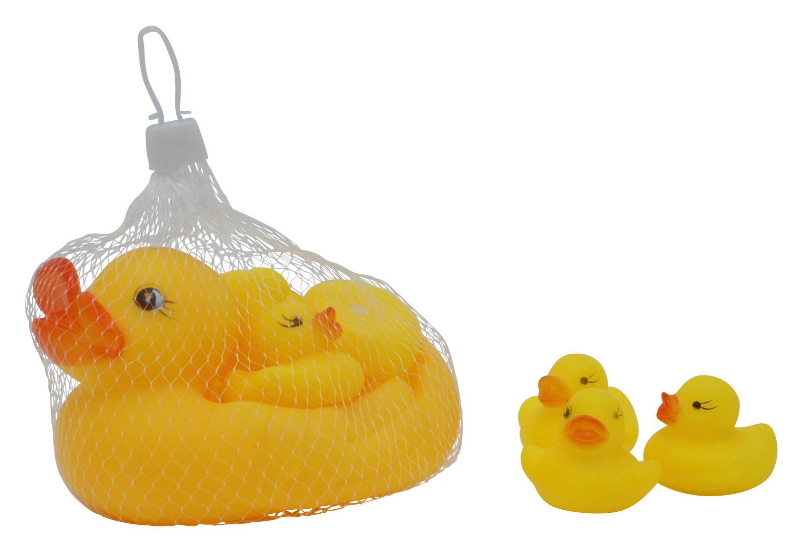 Badeente 4-Tlg. Ab 3 Jahren, Badespielzeug - Gelb, KONVENTIONELL, Kunststoff (13/8/9cm)