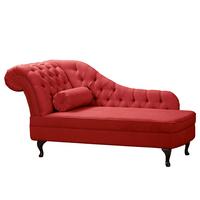 Récamiere Pako Rot B: 185cm - Rot/Braun, Design, Textil (185/93/75cm) - Livetastic