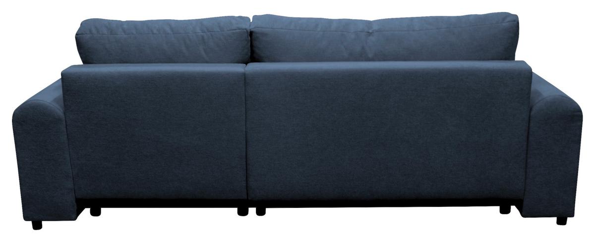 Ecksofa Velo Dunkelblau S: 250x160 cm - Schwarz/Dunkelblau, Design, Textil (250/160cm) - MID.YOU