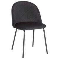 Židle "Selina", černá - černá, Moderní, kov/dřevo (48,5/78/54cm) - Bessagi Home