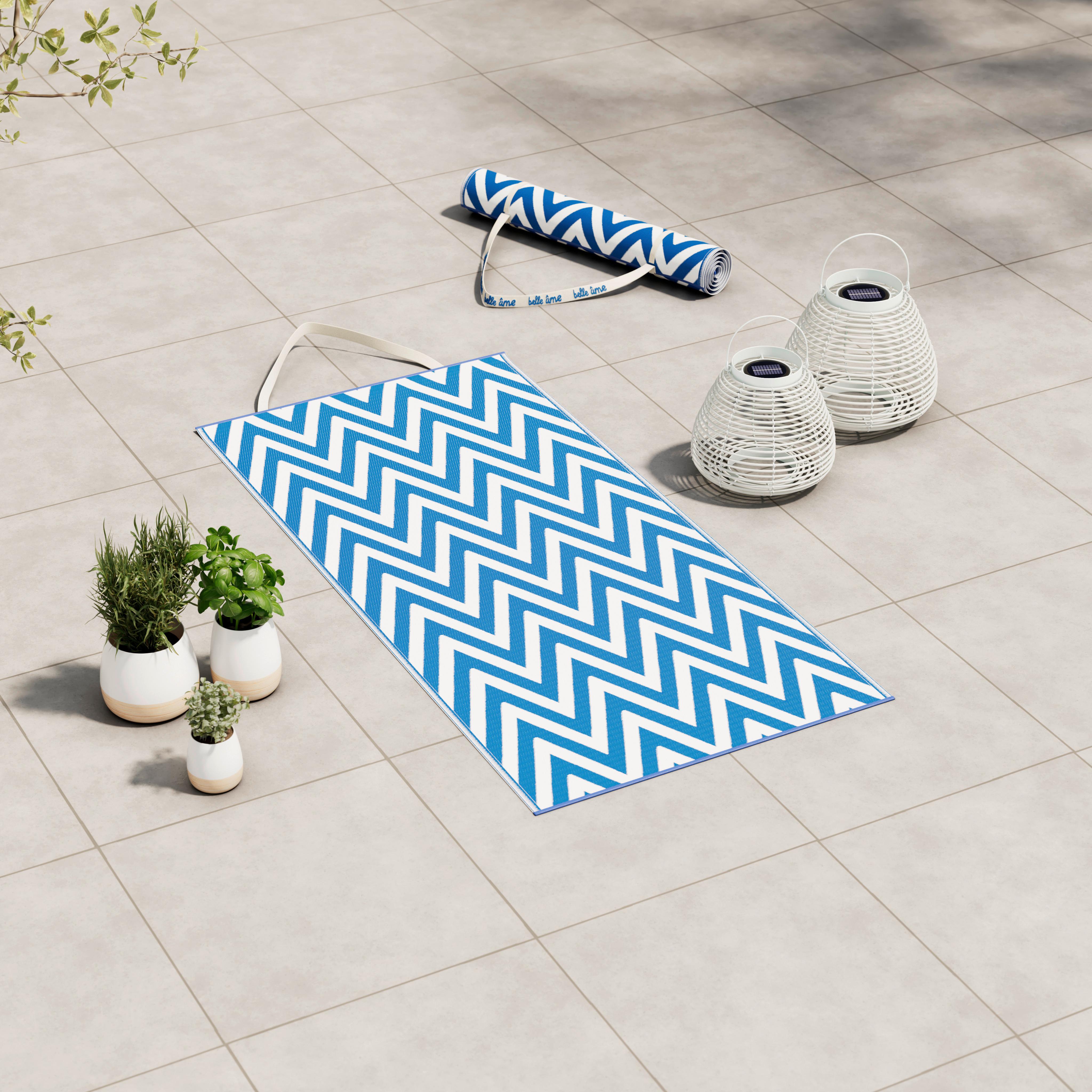 PLÁŽOVÁ PODLOŽKA RIYA - modrá, Modern, textil/plast (70/170cm) - Bessagi Garden