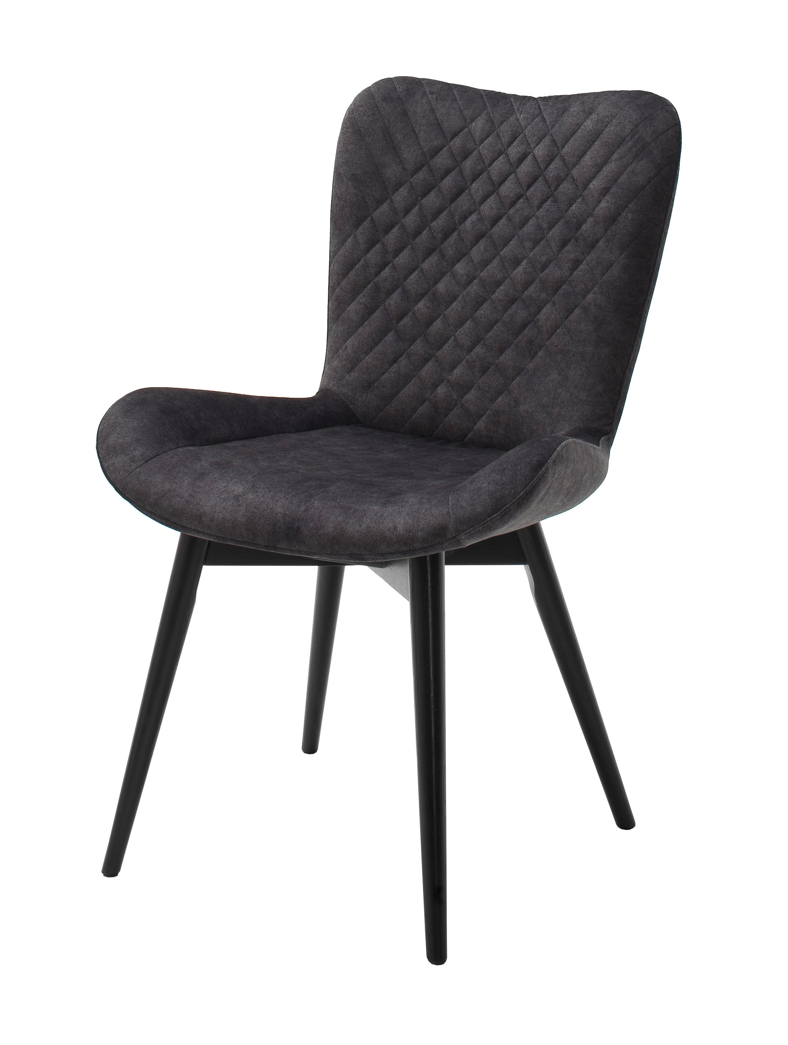 Stuhl Sarander Anthrazit - Anthrazit/Schwarz, Basics, Holz/Textil (58/88/67cm) - MID.YOU