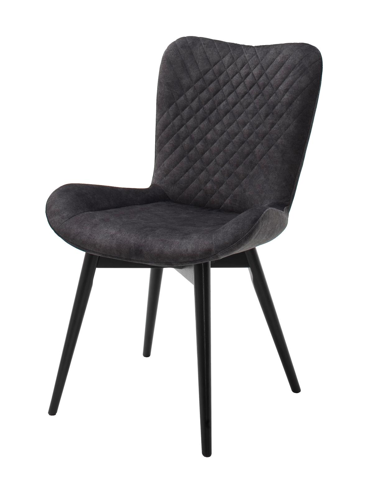 Stuhl Sarander Anthrazit - Anthrazit/Schwarz, Basics, Holz/Textil (58/88/67cm) - MID.YOU