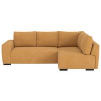 Rohová sedačka GIRO OTM, oboustranná, hořčicově žlutá - černá/hořčicově žlutá, Trend, textil/plast (252/170cm)