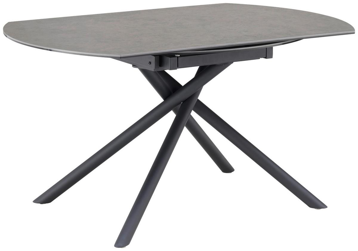 Esstisch Tiana - Anthrazit/Schwarz, LIFESTYLE, Glas/Keramik (90-140/76/140cm) - MID.YOU