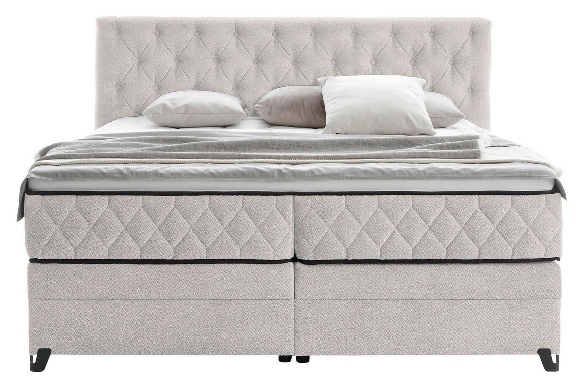 Boxspringbett Carmen A Champagner 160x200 Cm - Türkis/Champagner, KONVENTIONELL, Holz/Holzwerkstoff (160/200cm) - James Wood