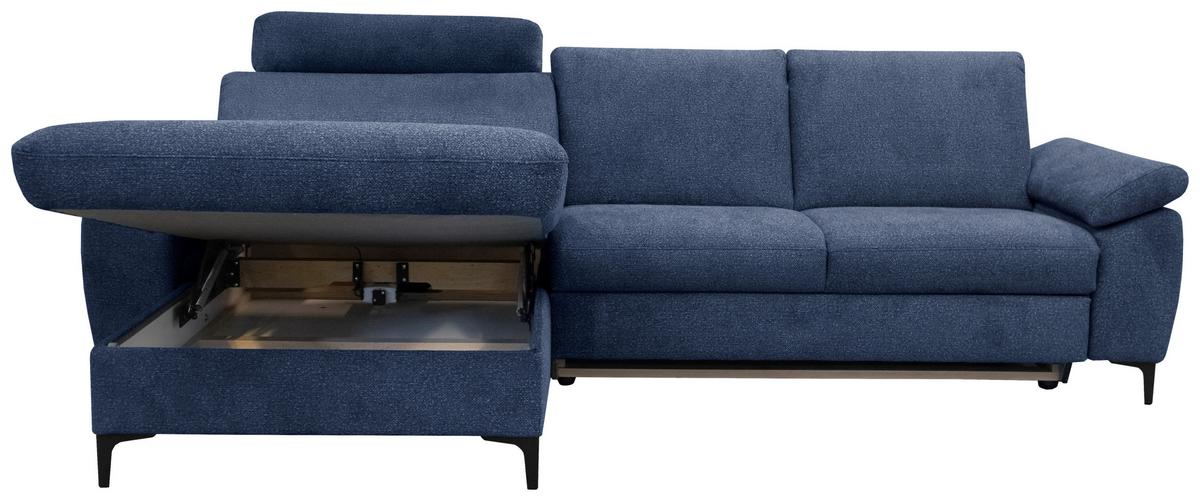 SEDACÍ SESTAVA BADEN - modrá/černá, Design, kov/textil (168/291cm)