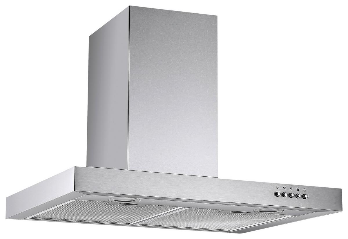 Dunstabzugshaube Enna Edelstahlfarben B: 60 cm, Led - Edelstahlfarben, Trend, Glas/Metall (60/48-86/50cm) - Respekta