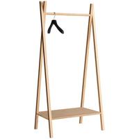 Kleiderständer Noble Natur Bambus + Kleiderstange H:180cm - Naturfarben, ROMANTIK / LANDHAUS, Holz (74/180/50cm) - MID.YOU