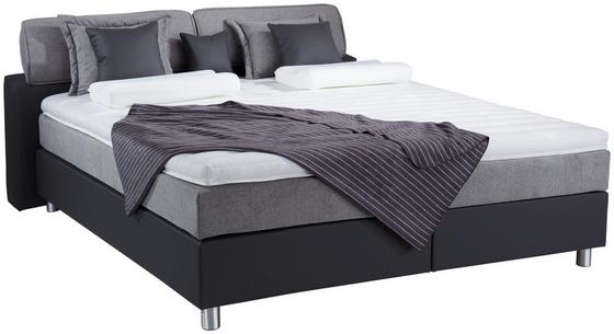 Boxspringbett HAMPTON in Dunkel- und Hellgrau