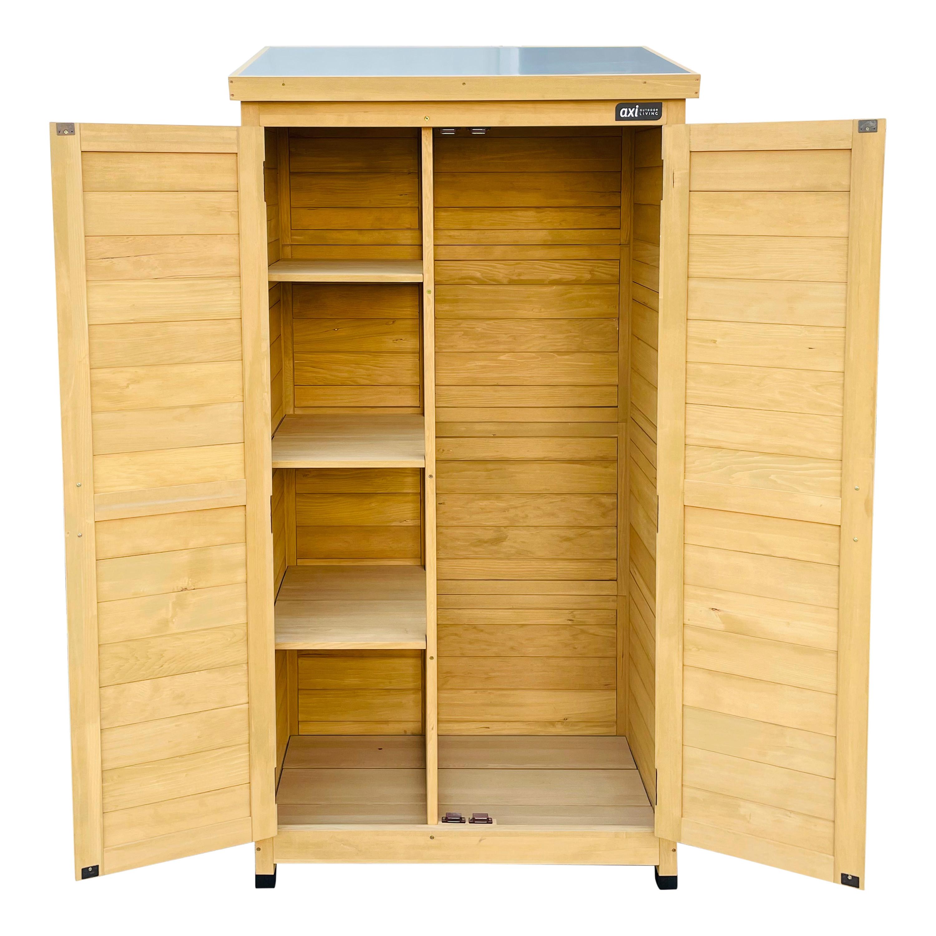 Geräteschrank Hugo - Braun, Basics, Holz (52/85/174cm) - Ambia Garden