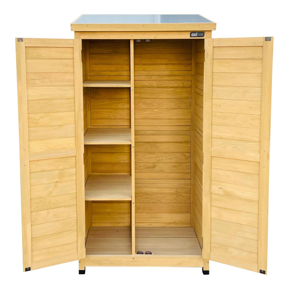 Geräteschrank Hugo - Braun, Basics, Holz (52/85/174cm) - Ambia Garden