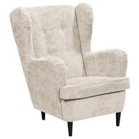 Ohrensessel Oskar Beige B: 78 cm - Beige/Schwarz, KONVENTIONELL, Textil (78/102/98cm) - MID.YOU