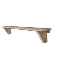 Wandboard Angus Hellbraun, Massiv 150 cm - Hellbraun, Natur, Holz (150/20/22cm)