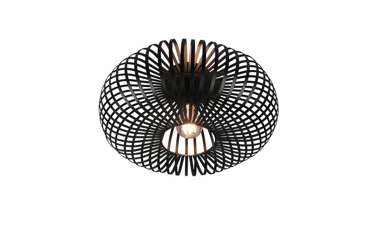 Deckenleuchte Ø 40 cm 1-Flammig mit Metallschirm - Schwarz, Design, Metall (40/17cm) - Trio Leuchten