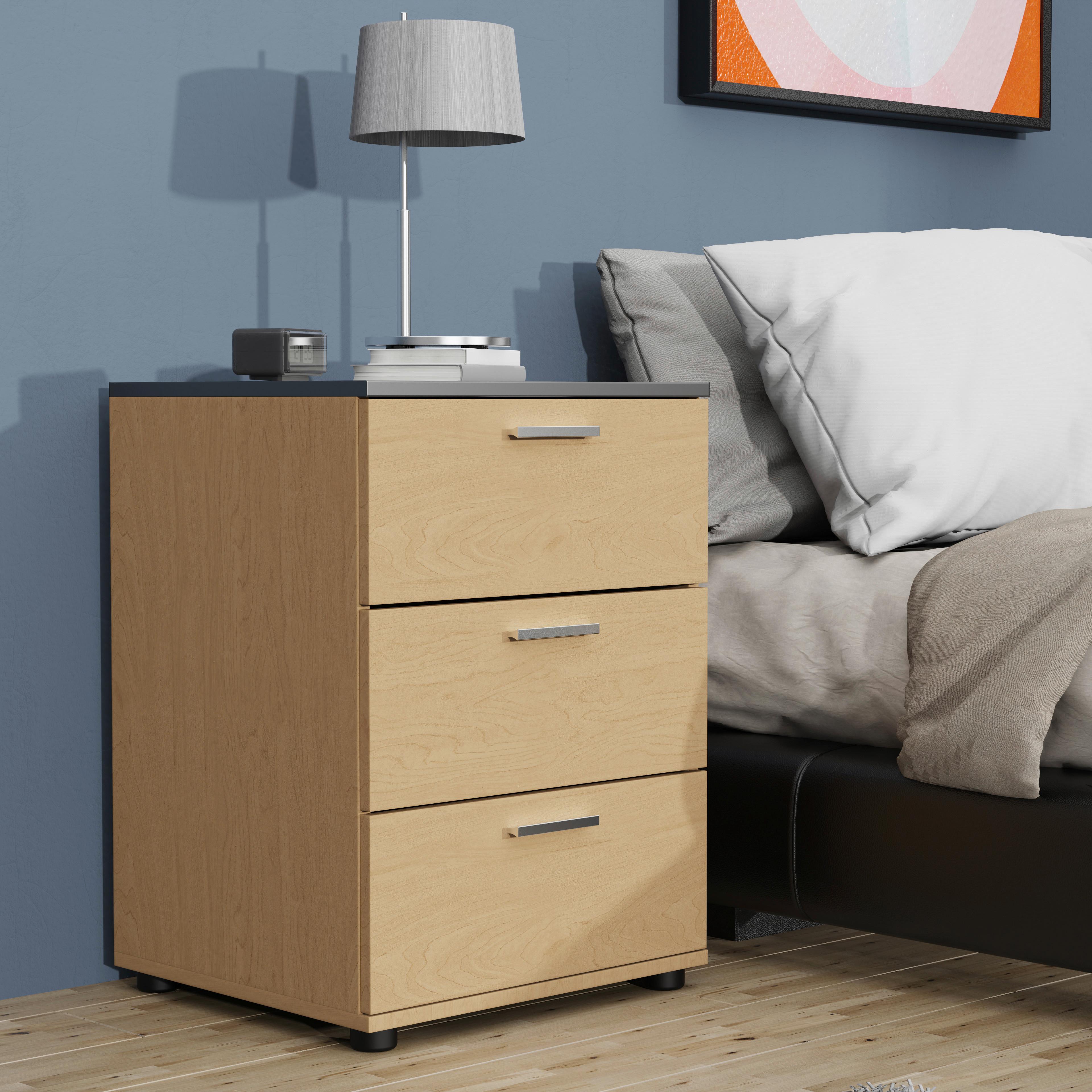 Nachtkästchentestalo Anthrazit/Eiche Dekor B: 46 cm - Honigeiche/Eichefarben, MODERN, Holzwerkstoff (46/59/42cm) - MID.YOU