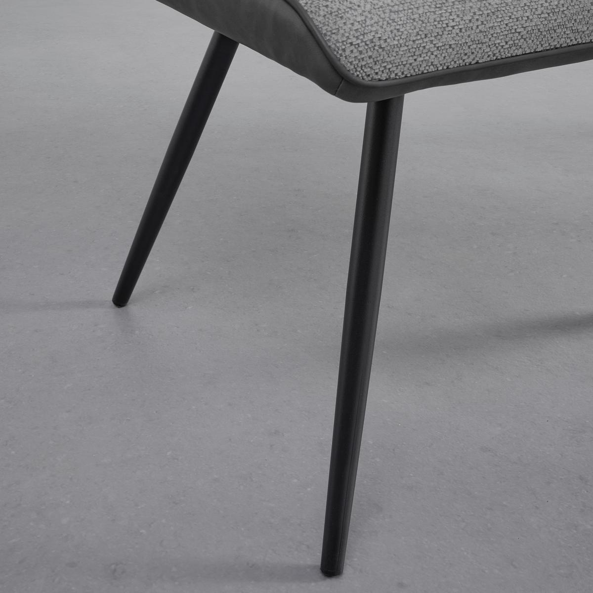 Sedací lavice Eva šedá - šedá/černá, Moderní, kov/dřevo (139/92,5/60,5cm) - Bessagi Home