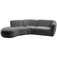 ECKSOFA Jesi, Anthrazit S: 182x276 cm - Anthrazit/Schwarz, MODERN, Textil (182/276cm) - Livetastic