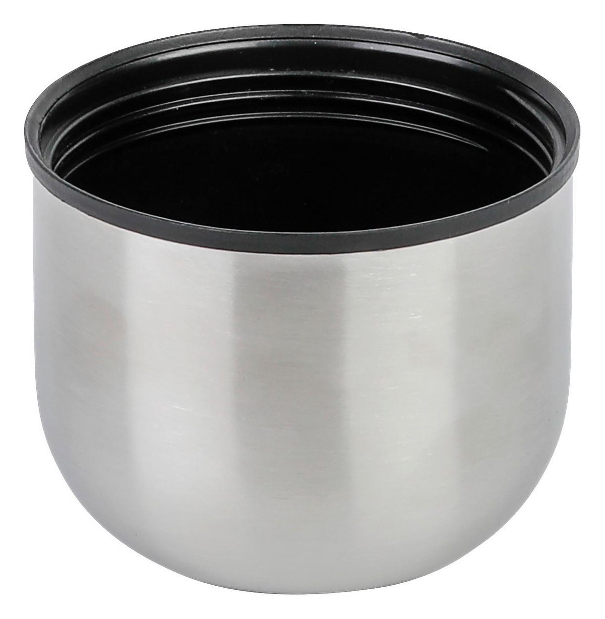 Isolierflasche Almi - Edelstahlfarben/Schwarz, Basics, Kunststoff/Metall (9,5/9,5/28,5cm) - Luca Bessoni
