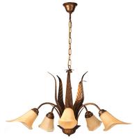 Kronleuchter 4230/5 5xe14 Bronze, Metall - Bronzefarben, KONVENTIONELL, Glas/Metall (75/75/100cm)