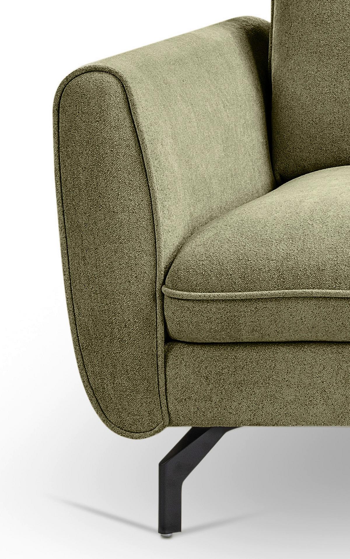 Ecksofa Toronto Grün S: 259x165cm - Schwarz/Grün, Basics, Holz/Textil (259/165cm) - MID.YOU