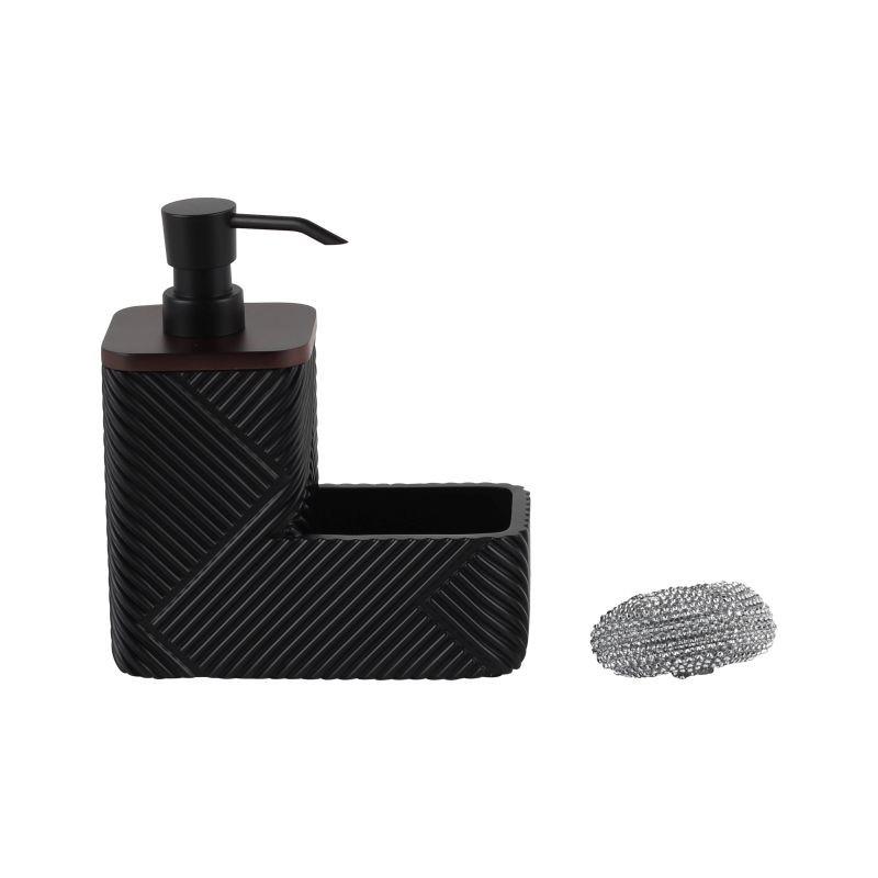 Spülmittelspender Arben - Dunkelbraun/Schwarz, KONVENTIONELL, Naturmaterialien/Kunststoff (17/7,5/18cm) - Luca Bessoni