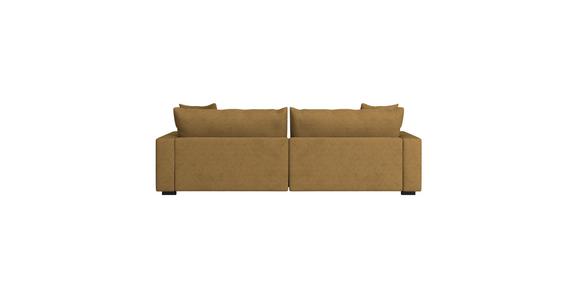 Megasofa Pelle-Megasofa - Wengefarben/Senfgelb, Trend, Textil (261/124cm) - Luca Bessoni