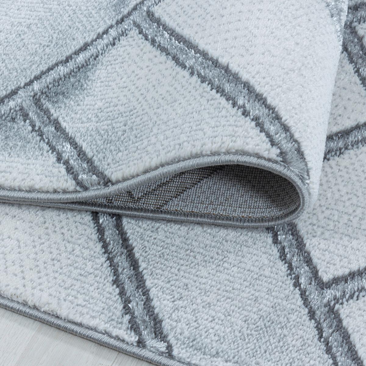 Webteppich Silberfarben Naturfaser Naxos 140x200 cm - Silberfarben, Design, Textil (140/200cm)