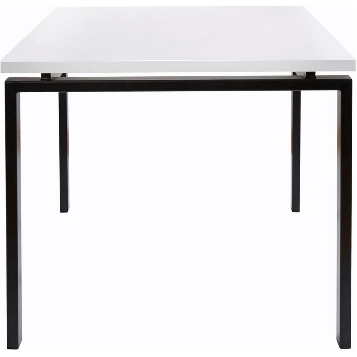 Esstisch Sabine Schwarz Weiß L: 120 cm - Schwarz/Weiß, Design, Holzwerkstoff/Metall (120/75/90cm) - MID.YOU