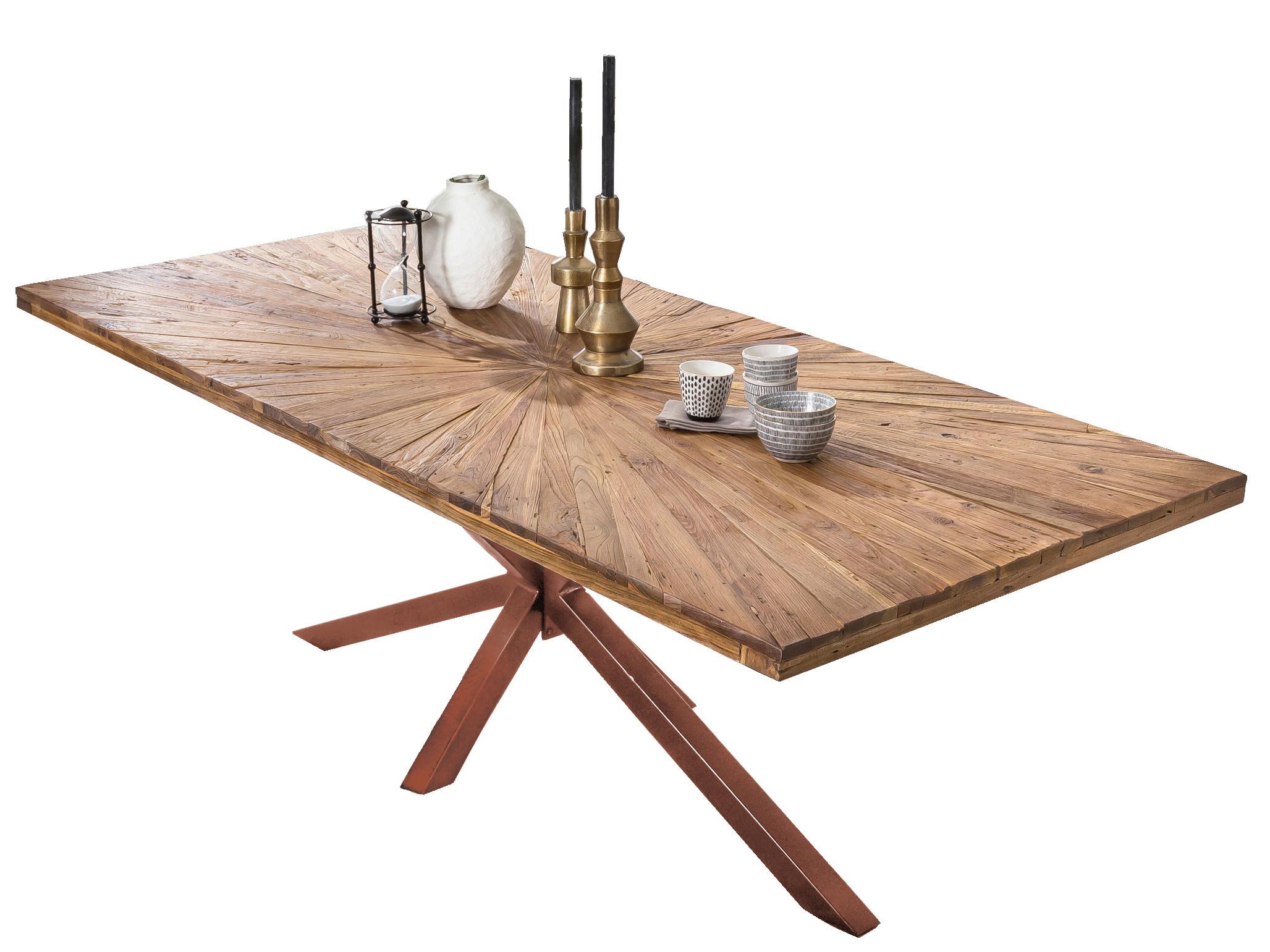 ESSTISCH Braun/Naturfarben L: 180cm - Braun/Naturfarben, MODERN, Holz/Metall (180/100/79cm) - MID.YOU